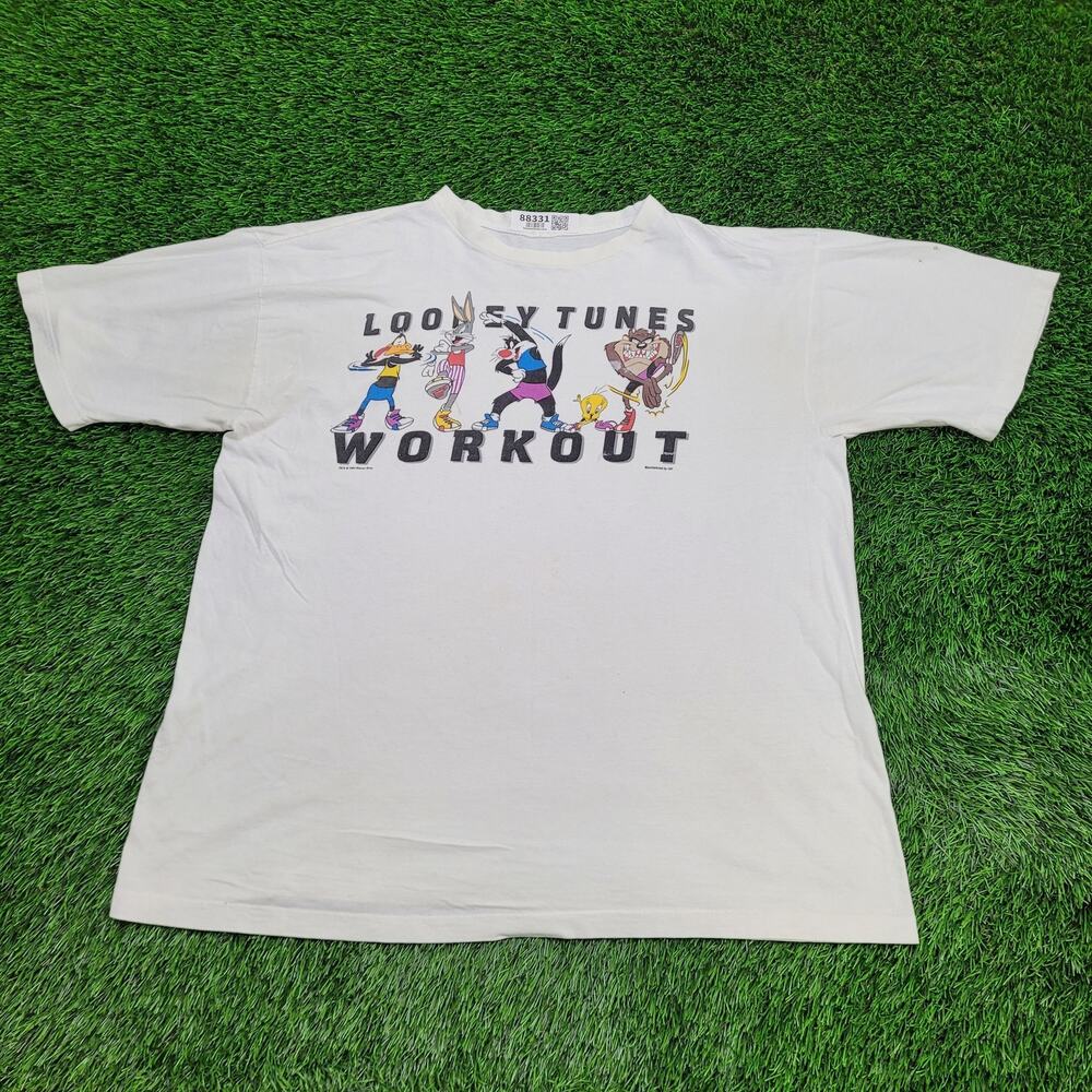 Vintage Looney-Tunes Workout Shirt 2XL 25x29 Bugs-Bunny Taz